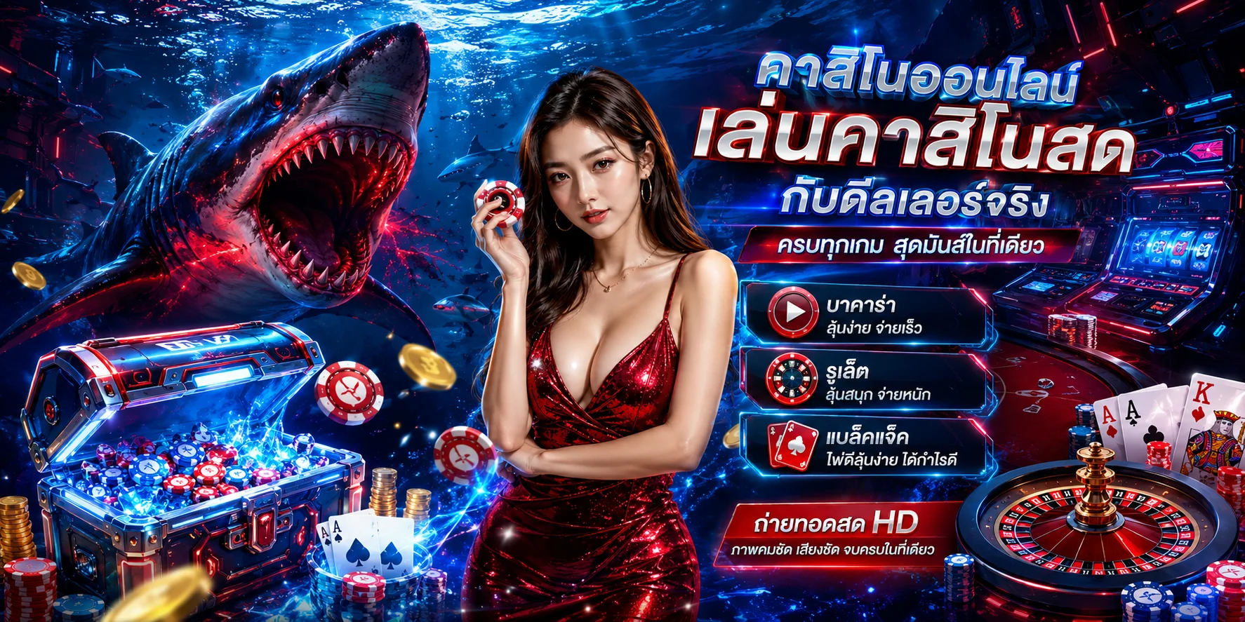 คาสิโนออนไลน์ BABYSHARK8899 ถ่ายทอดสดจากค่ายชั้นนำ